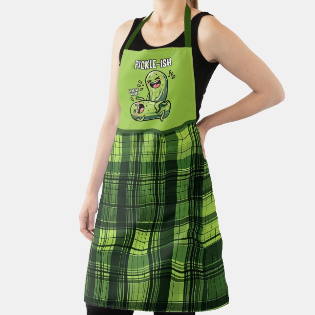 Funny tickle pickle lovers word art apron (Insitu)