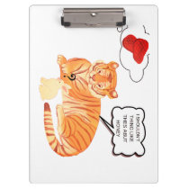 Funny Tiger & Bunny Dilemma – Cute Animal Comic De Clipboard