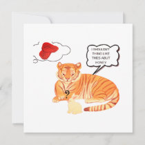 Funny Tiger & Bunny Dilemma – Cute Animal Comic De Invitation