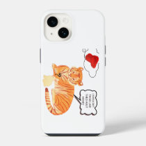 Funny Tiger & Bunny Dilemma – Cute Animal Comic De iPhone 14 Case