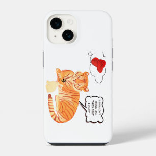 Funny Tiger & Bunny Dilemma – Cute Animal Comic De iPhone 14 Case