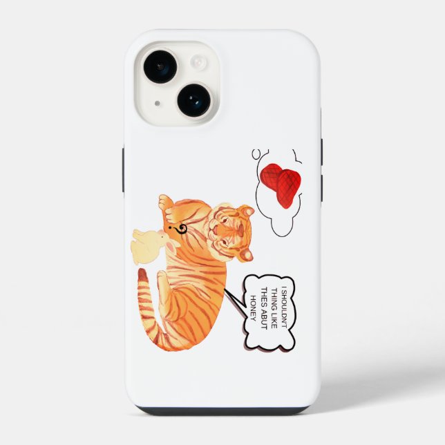 Funny Tiger & Bunny Dilemma – Cute Animal Comic De iPhone Case (Back)