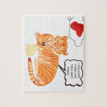 Funny Tiger & Bunny Dilemma – Cute Animal Comic De Jigsaw Puzzle