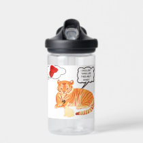 Funny Tiger & Bunny Dilemma – Cute Animal Comic De Water Bottle