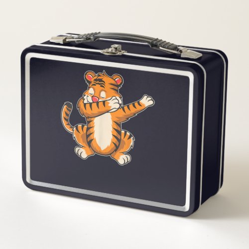 Funny Tiger Dab  _ Dabbing Tiger T _ Tiger Metal Lunch Box