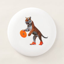 Funny Tiger Disc Golfer