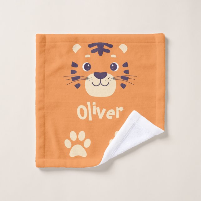 Funny Tiger Face Wash Cloth (Wash Cloth)