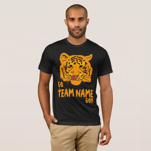 Funny Tiger Football Go and Team Name T_Shirt