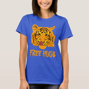 Funny Tiger Free Hugs unique customizable T-Shirt