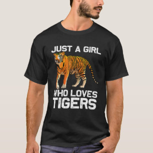 Funny Tiger Girl Art For Women Mom Tiger Lover Ani T-Shirt