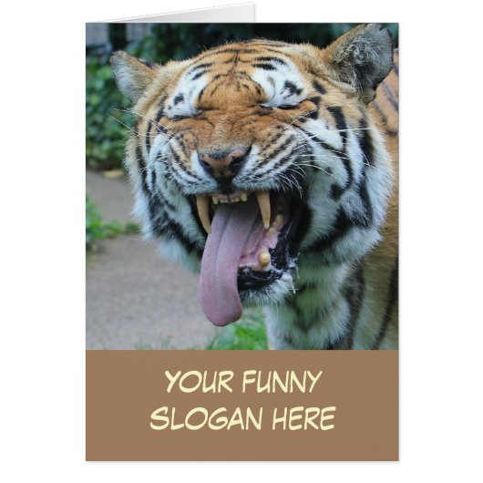 Funny Tiger Photo to Customize Yourself Cards (Front)
