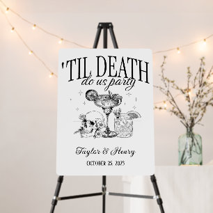 Funny Till Death Do Us Party Custom Wedding Sign