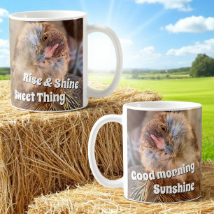 Funny Tilted Chicken Head Photo Template Coffee Mug