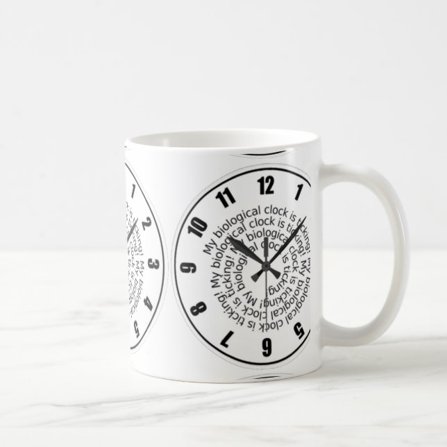 Funny Time Clock Coffee or Tea Mug (Right)