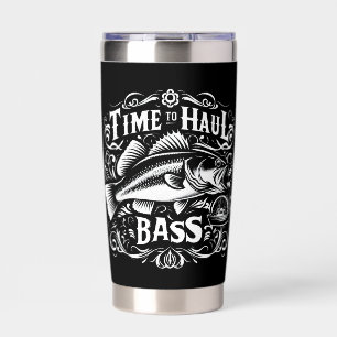 Funny Time to Haul Bass Fishing Boat Insulated Tumbler