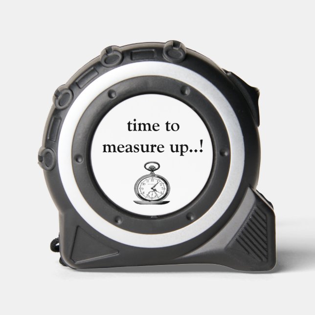  FUNNY TIME TO MEASURE UP POCKET WATCH TAPE MEASURE (Front)