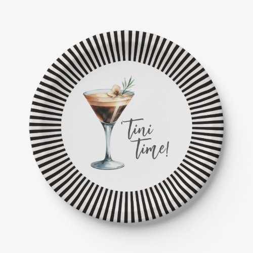 Funny Tini Time Espresso Martini Cocktail Party Paper Plates