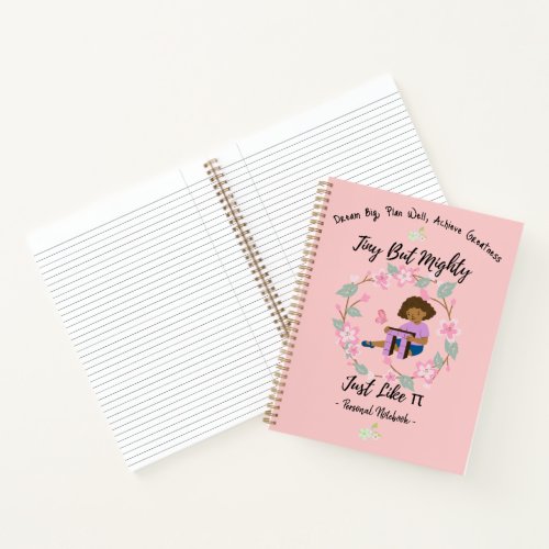 Funny Tiny but Mighty just like Pi Personalized Notebook