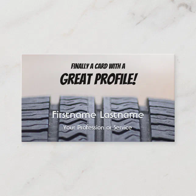 Funny tire fitter and wheel expert tuning business business card Zazzle
