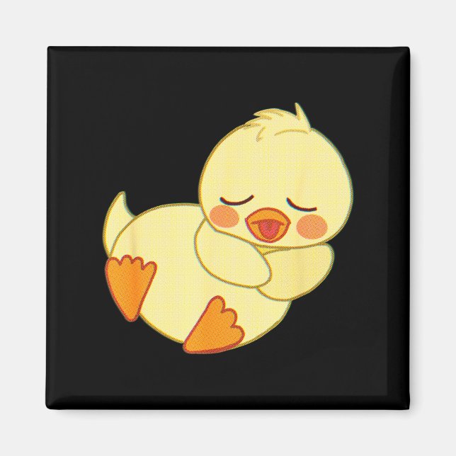 Funny Tired As Duck I Love Cute Ducklings Quote Gi Magnet (Front)
