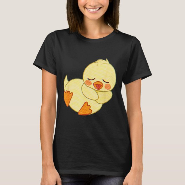 Funny Tired As Duck I Love Cute Ducklings Quote Gi T-Shirt (Front)