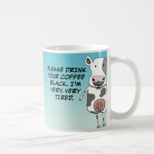 Funny Tired Cow Not in the Mood Coffee Mug