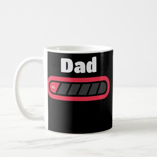 Funny Tired Dad Low Battery Drained for Daddy  Coffee Mug