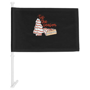 Funny Tis The Season Design Christmas Tree Car Flag