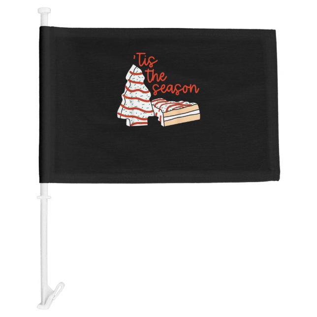 Funny Tis The Season Design Christmas Tree Car Flag (Front)