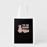 Funny Tis The Season Design Christmas Tree Debbie Grocery Bag