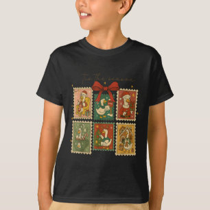 Funny Tis The Season Silly Goose Christmas Stamps T-Shirt