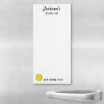 Funny To Do list But Tennis First Custom Magnetic Notepad<br><div class="desc">A funny to do list featuring a tennis ball and 3 lines of your custom text.  A perfect gift for anyone who loves tennis.</div>