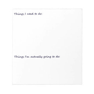 Funny To Do List Notepad