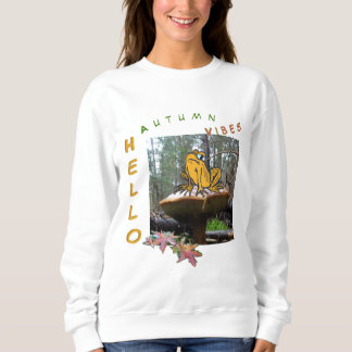 Funny Toad Cartoon on Toadstool Sweatshirt