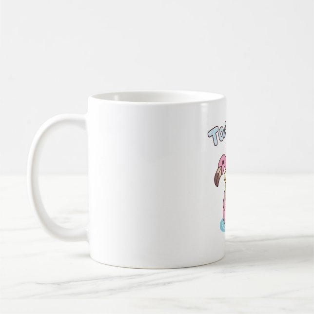 Funny Toad Chilling On Flamingo Pool Float Toadall Coffee Mug (Left)