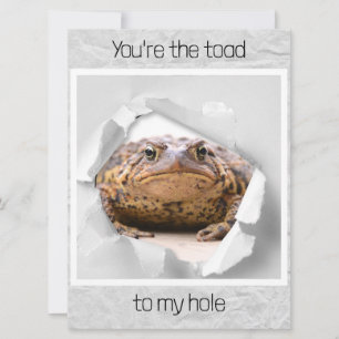 Funny toad valentines day card