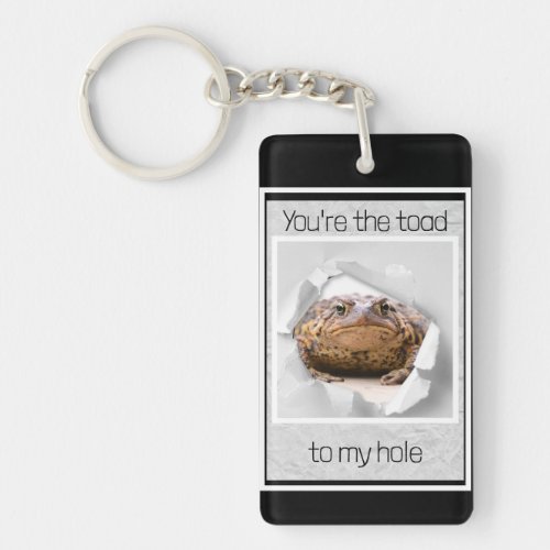 Funny toad valentines day gift custom  keychain