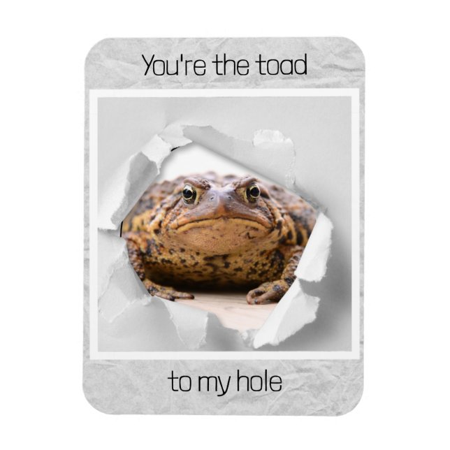 Funny toad valentines day gift magnet (Vertical)