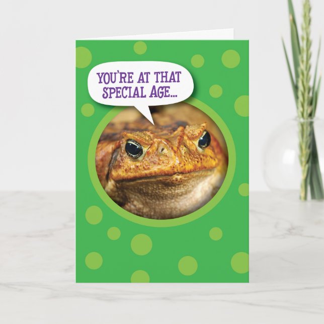 Funny Toadally Awesome Birthday Greeting Card (Front)