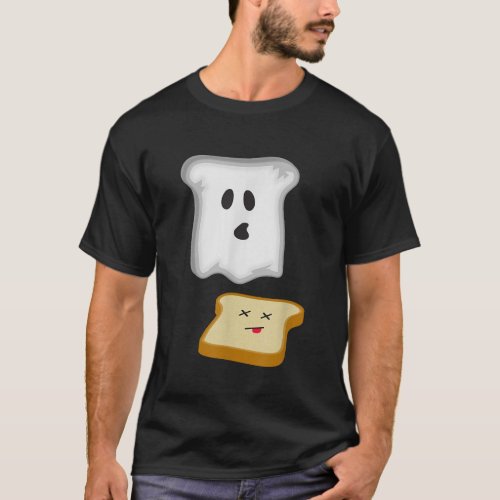 Funny Toast that is a Ghost from Dead Bread Spooky T_Shirt