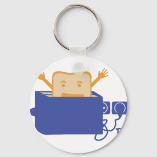 funny toaster icon keychain