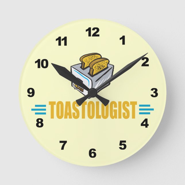 Funny Toaster Round Clock (Front)