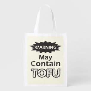Funny Tofu - 1-Sided Grocery Bag