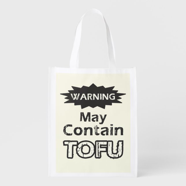 Funny Tofu Grocery Bag (Front)