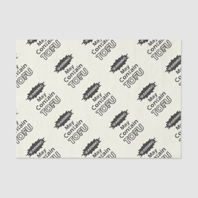 Funny Tofu themed Tissue Paper (Front)