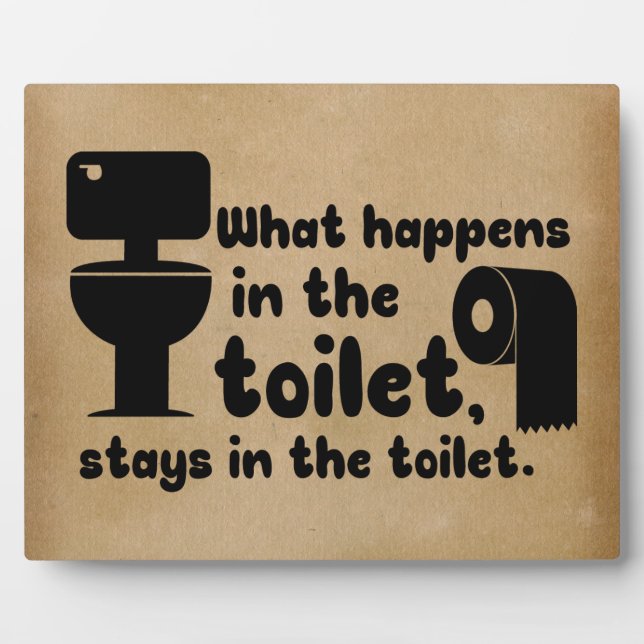 funny toilet bathroom decor plaque (Front)