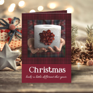 Funny Toilet Paper Gift Covid Christmas Holiday Card