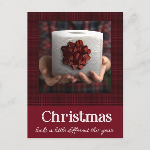 Funny Toilet Paper Gift Covid Christmas Postcard