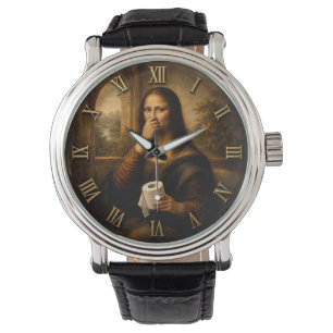 Funny Toilet Paper Mona Lisa Bathroom Humor Watch