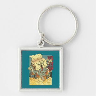 Funny Toilet Paper Monster Japanese Style Keychain